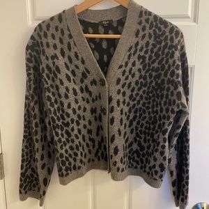 Rails animal print cardigan